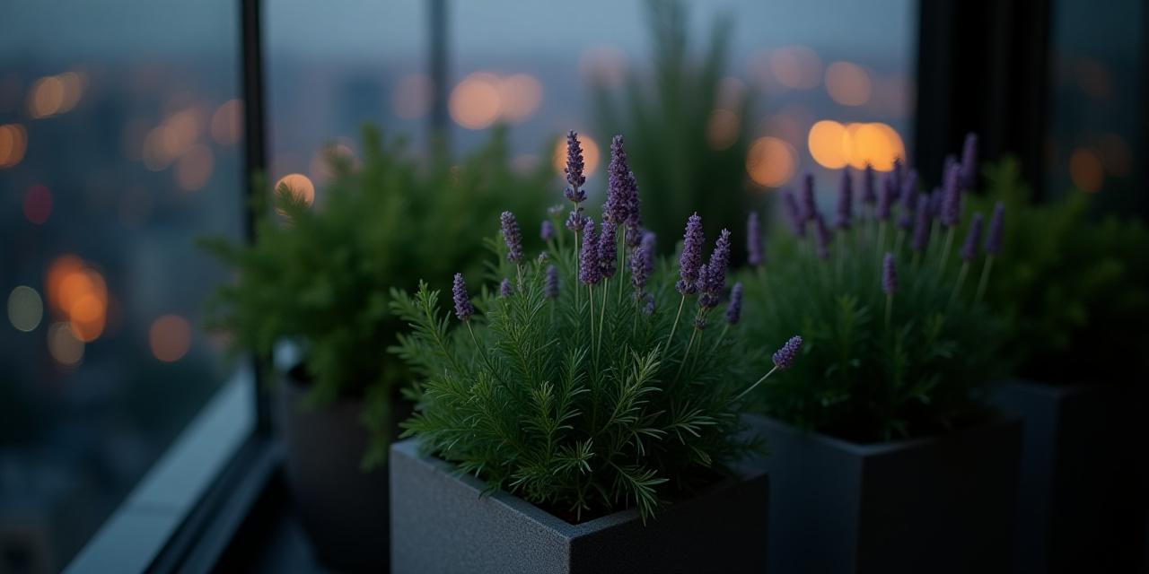 Lush urban herb garden in Tokyo