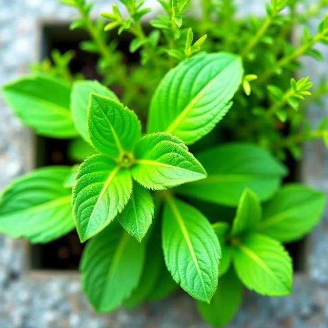 Selection of fresh Tokyo herbs like Shiso and Rosemary