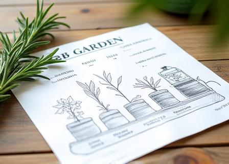 Bespoke herb garden design blueprint